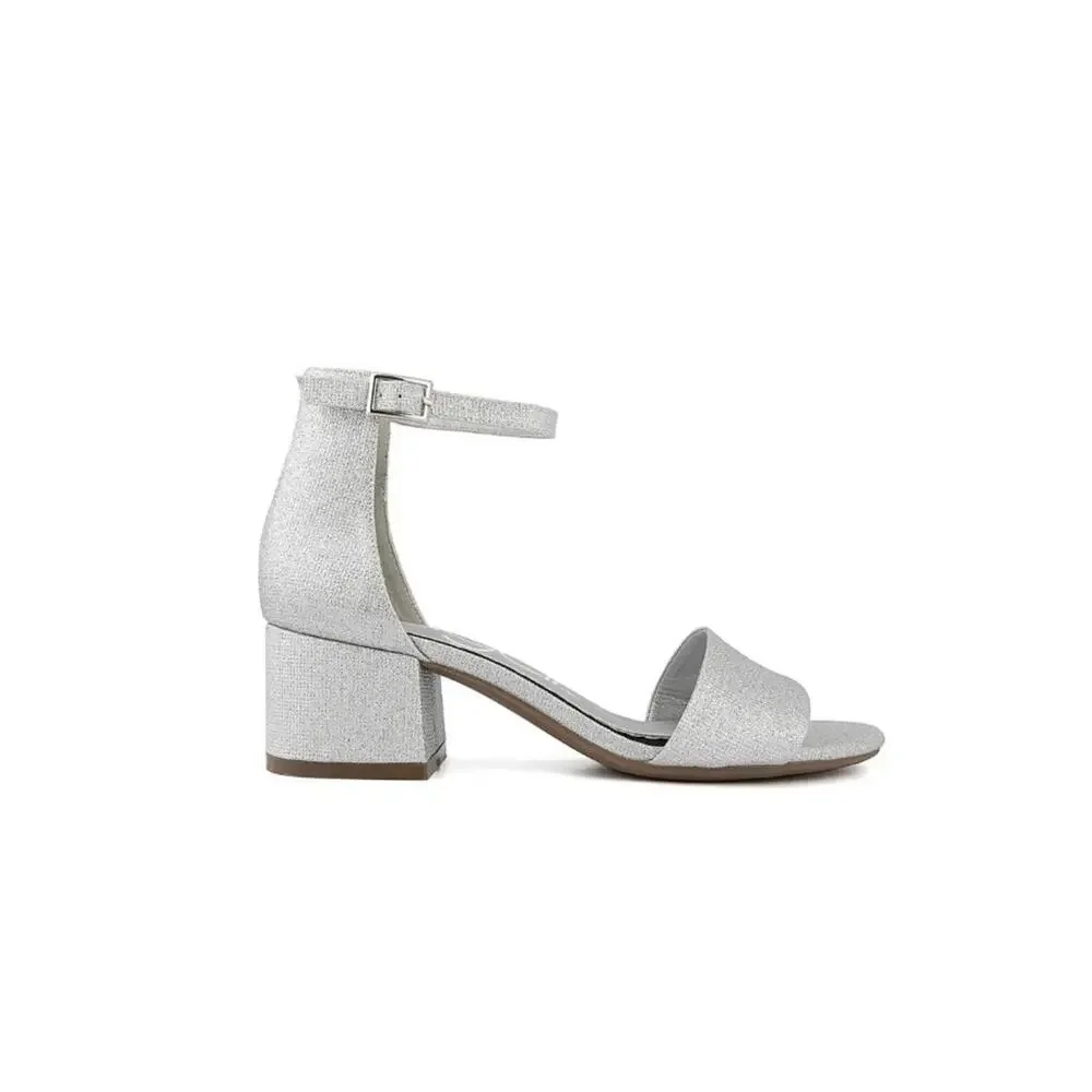 Sugar Women's Noelle 7 Low Dress Sandals Silver Size 9 - Picture 2 of 6